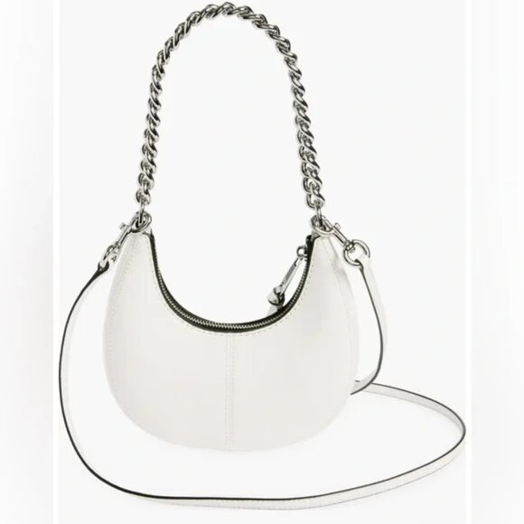 Marc Jacobs NWT Black Mini Crescent Crinkle Leather Crossbody Bag - Picture 3 of 4